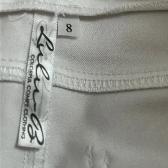 Lulu-B White Straight Leg Pants - Picture 4 of 5